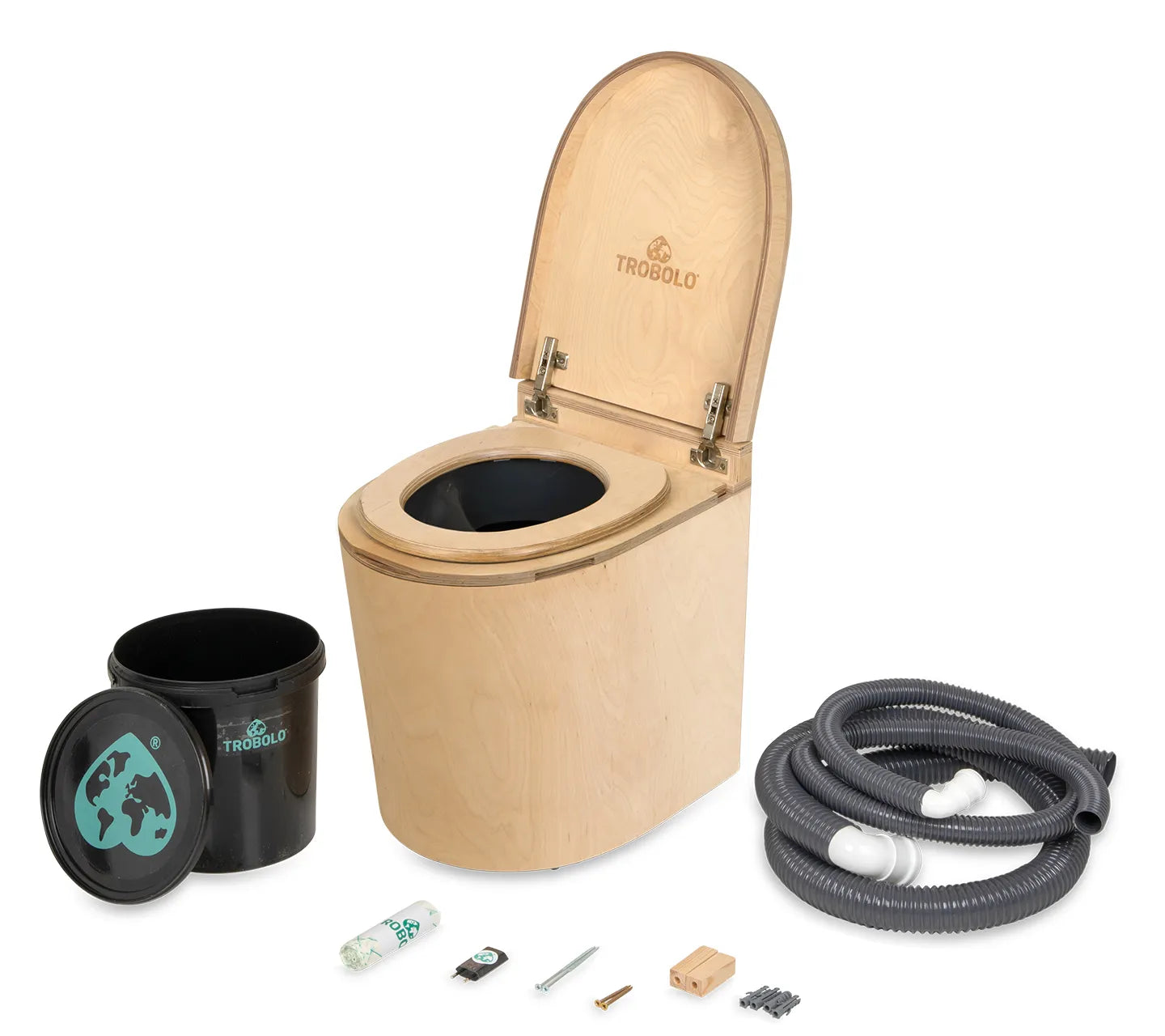 TROBOLO TinyBloem elegant composting toilet scope of delivery