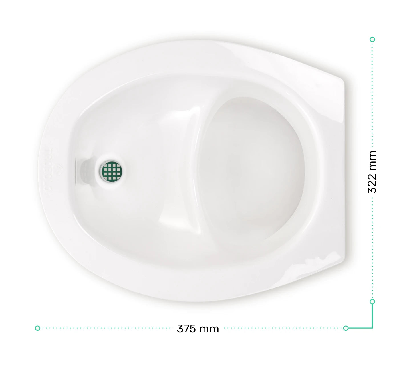 TROBOLO composting toilet insert white - Dimensions