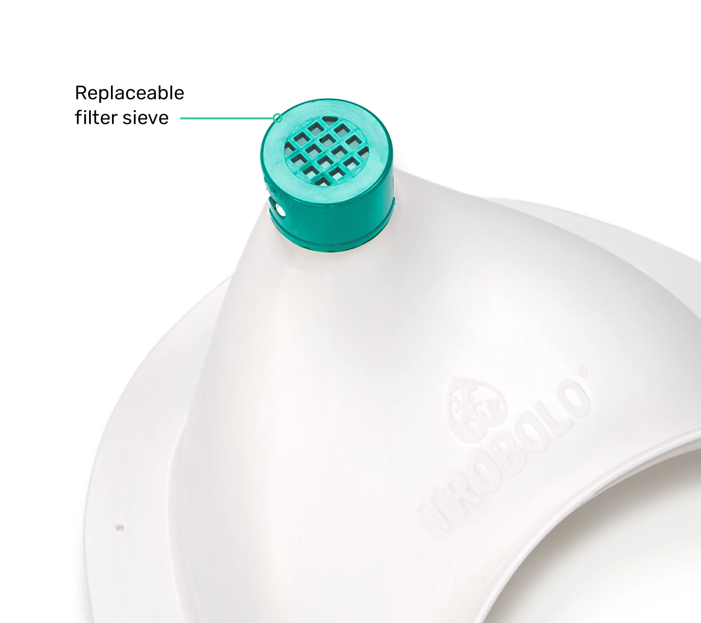 TROBOLO composting toilet insert white - Filter sieve