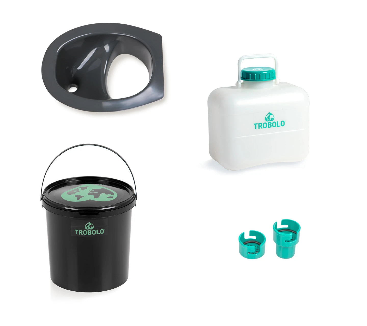 TROBOLO DIY composting toilet set 11 litres grey