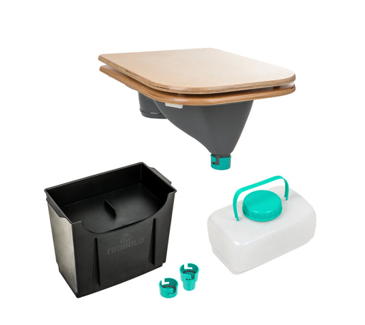 TROBOLO DIY wooden grey seat small containers