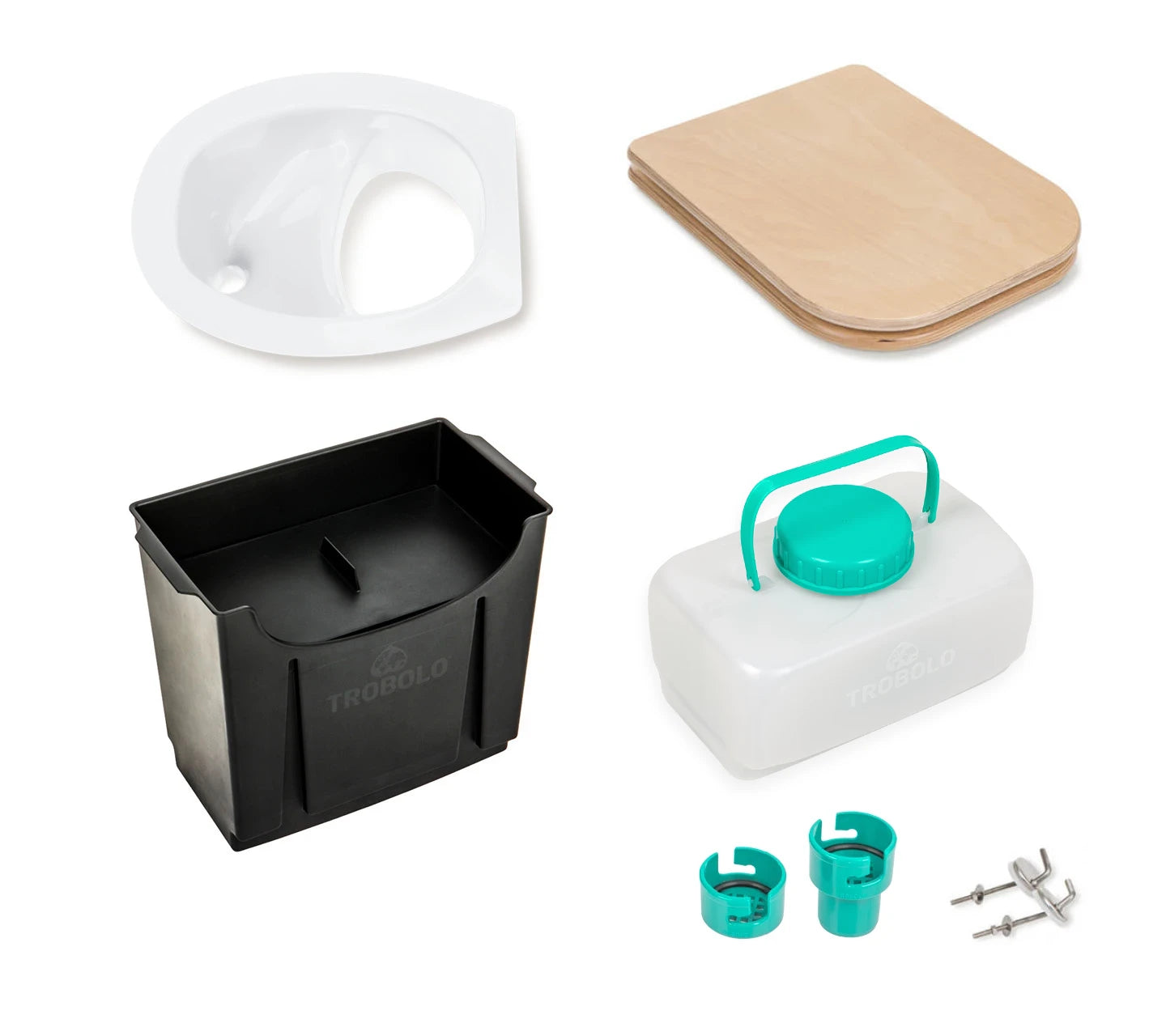 TROBOLO DIY wooden white seat small containers