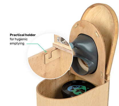 TROBOLO LunaBloem rounded composting toilet emptying