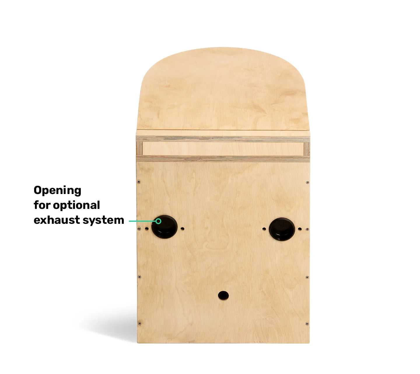 TROBOLO LunaBloem rounded composting toilet exhaust