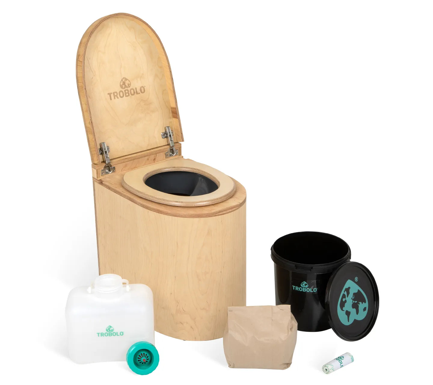 TROBOLO LunaBloem rounded composting toilet scope of delivery