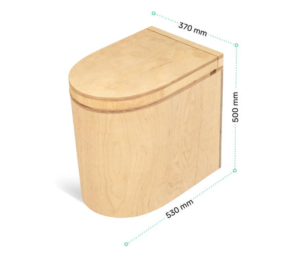 TROBOLO LunaBloem rounded composting toilet dimensionen