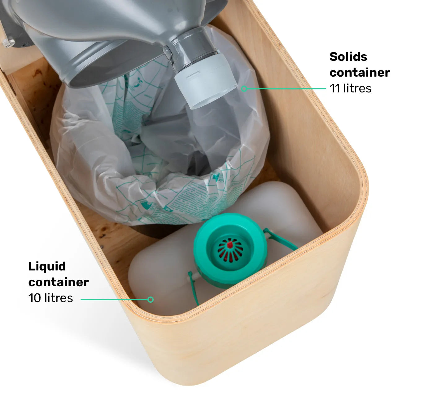 TROBOLO Silvabloem natural composting toilet look inside