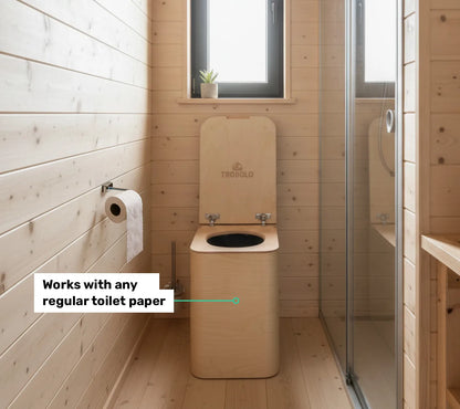 TROBOLO Silvabloem natural composting toilet works with regular toilet paper