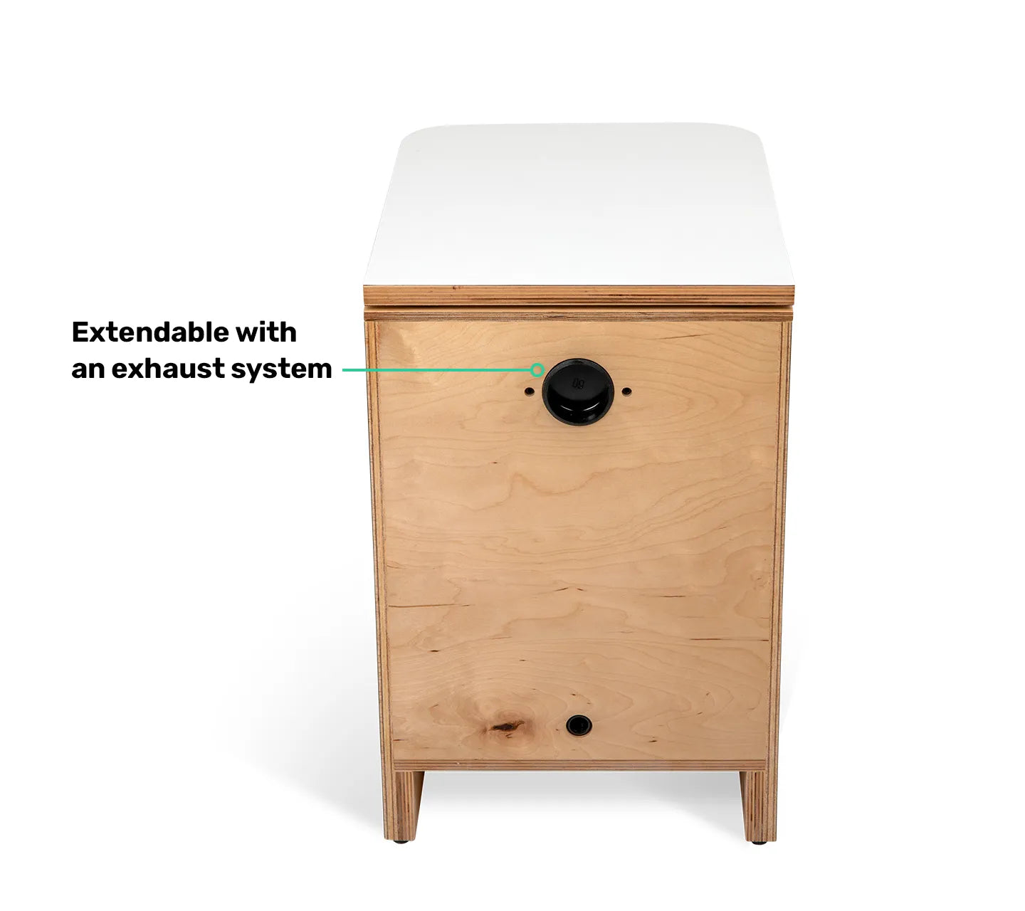 TROBOLO Silvabloem white composting toilet exhaust