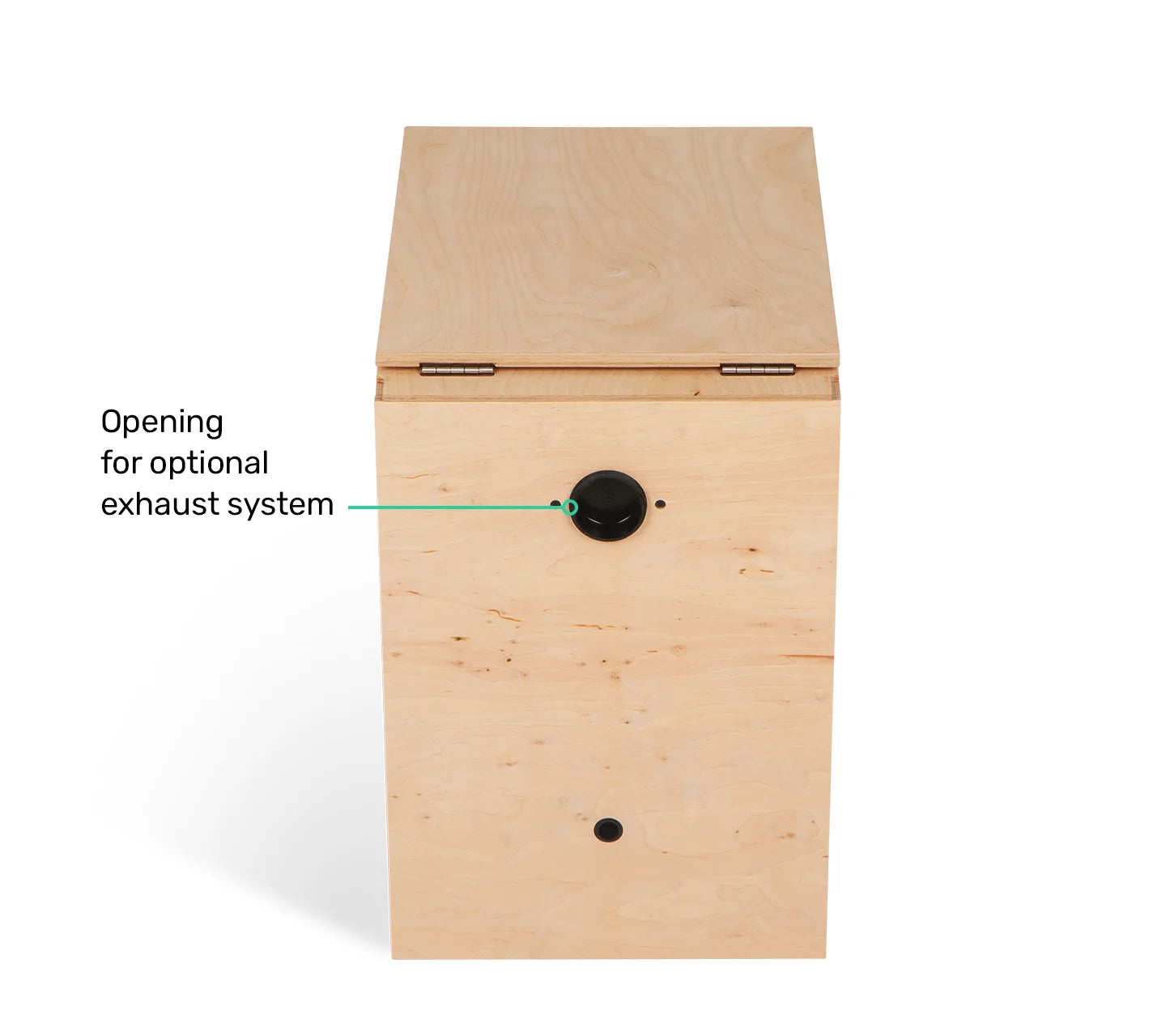 TROBOLO TeraBloem Lite composting toilet optional exhaust system