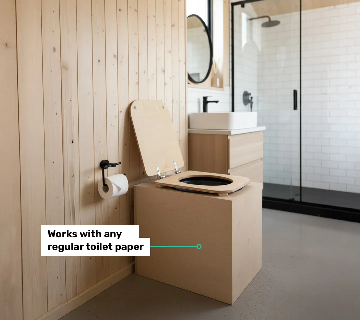 TROBOLO TeraBloem Plus works with  regular Toiletpaper