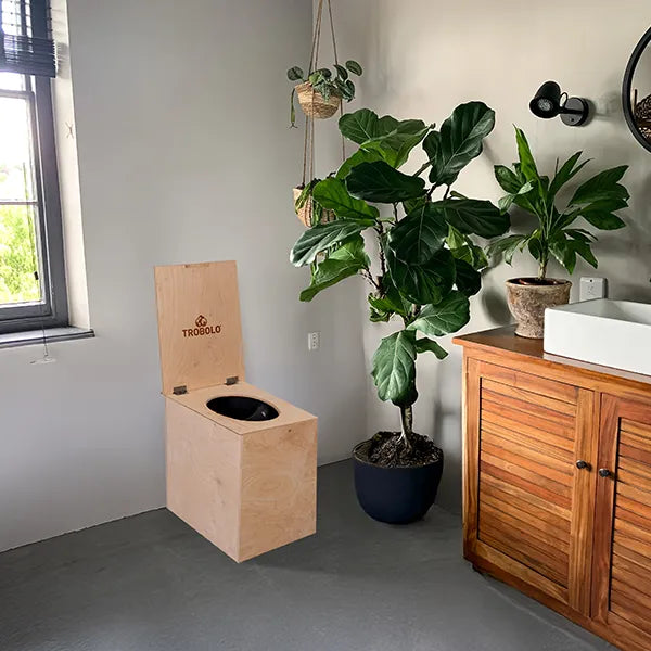 TROBOLO TeraBloem Lite composting toilet in bathroom