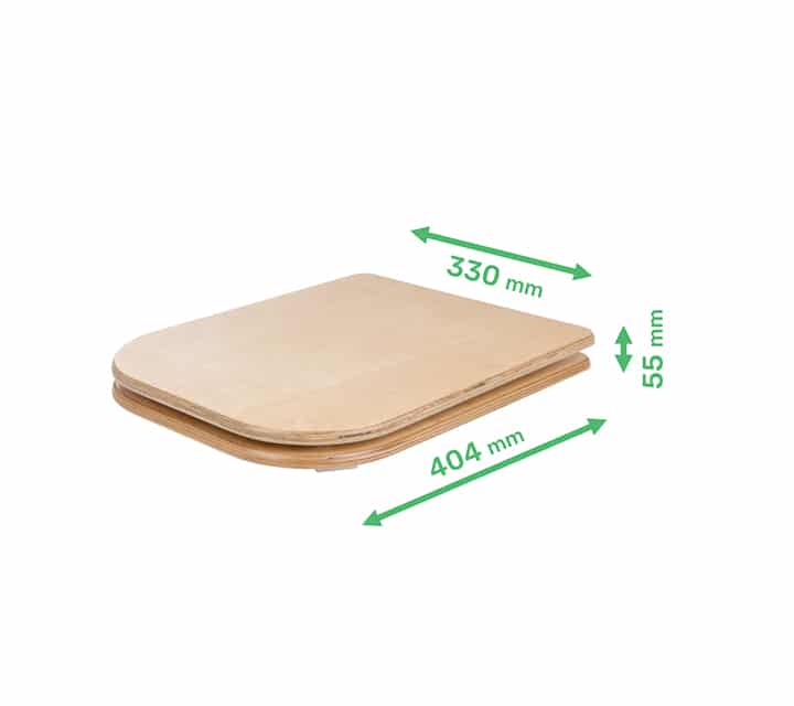 TROBOLO Wooden toilet seat with lid, dimensions