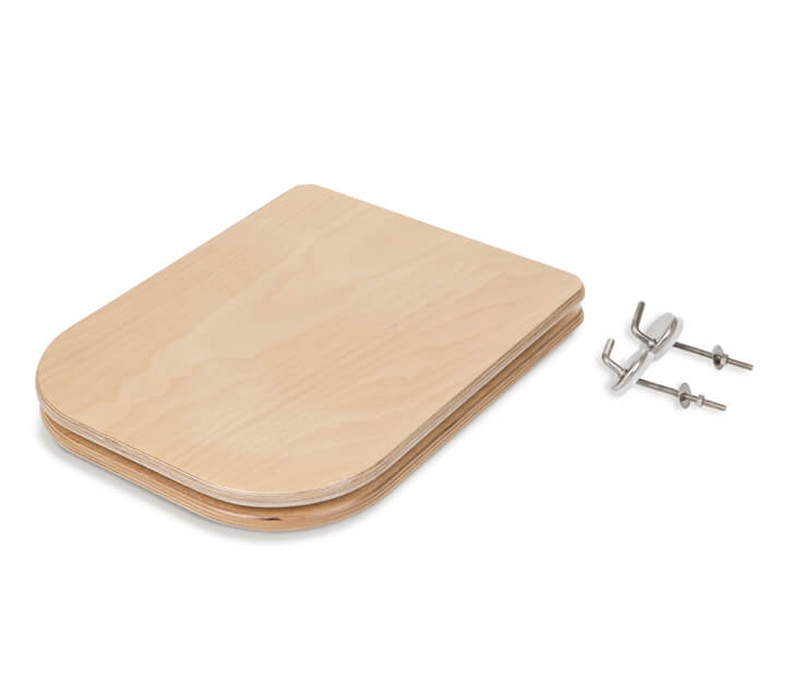 TROBOLO Wooden toilet seat with lid, close