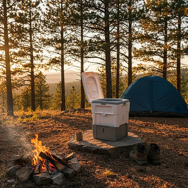 TROBOLO WandaGO P1 compact WC da compostaggio in un campo