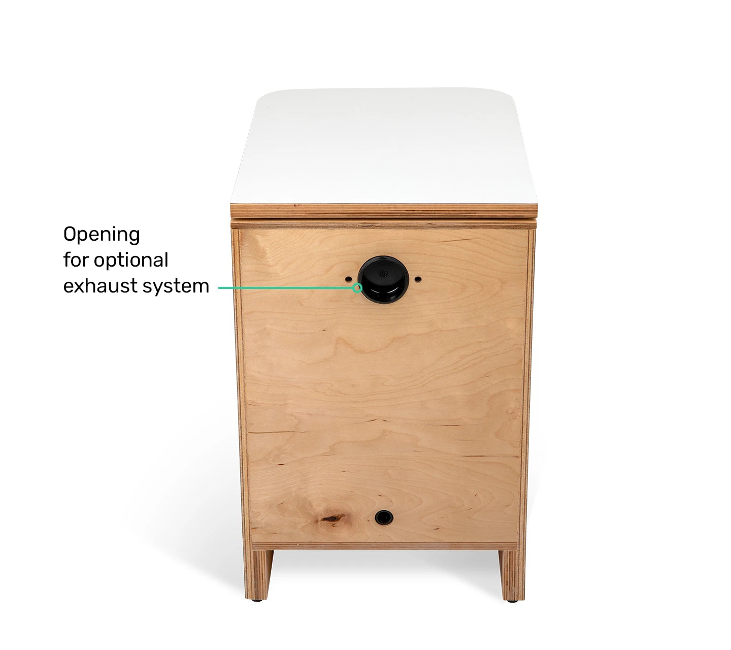 TROBOLO Silvabloem white composting toilet exhaust system connection