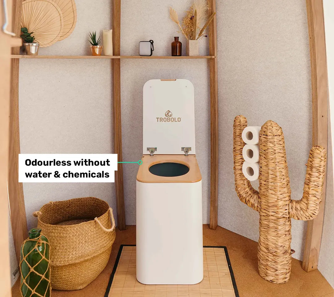 TROBOLO Silvabloem white composting toilet odourless without water and chemicals