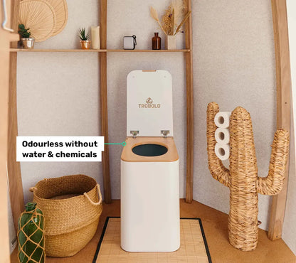 TROBOLO Silvabloem white composting toilet odourless without water and chemicals