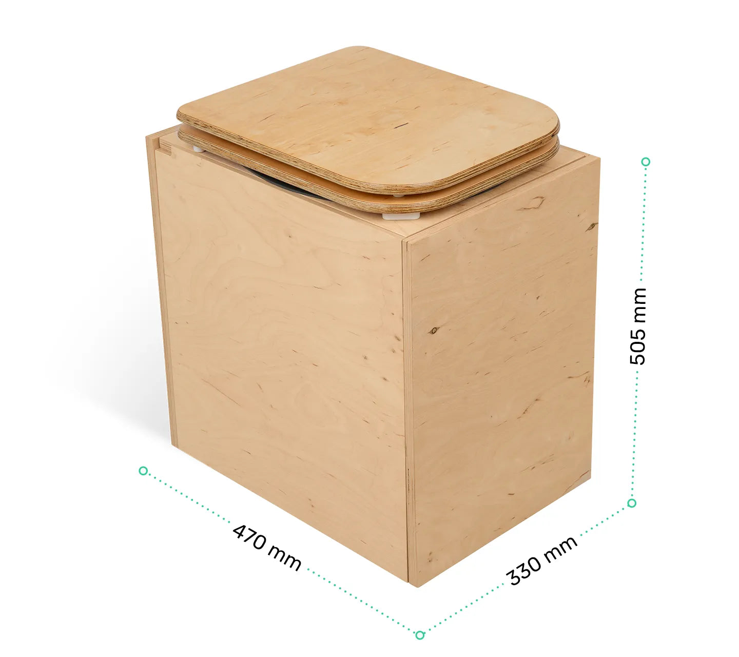 TROBOLO TeraBloem dimensions of the composting toilet