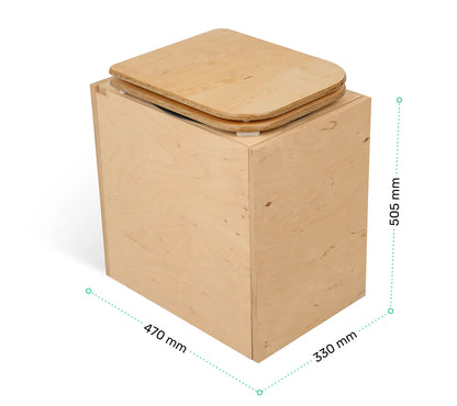 TROBOLO TeraBloem dimensions of the composting toilet