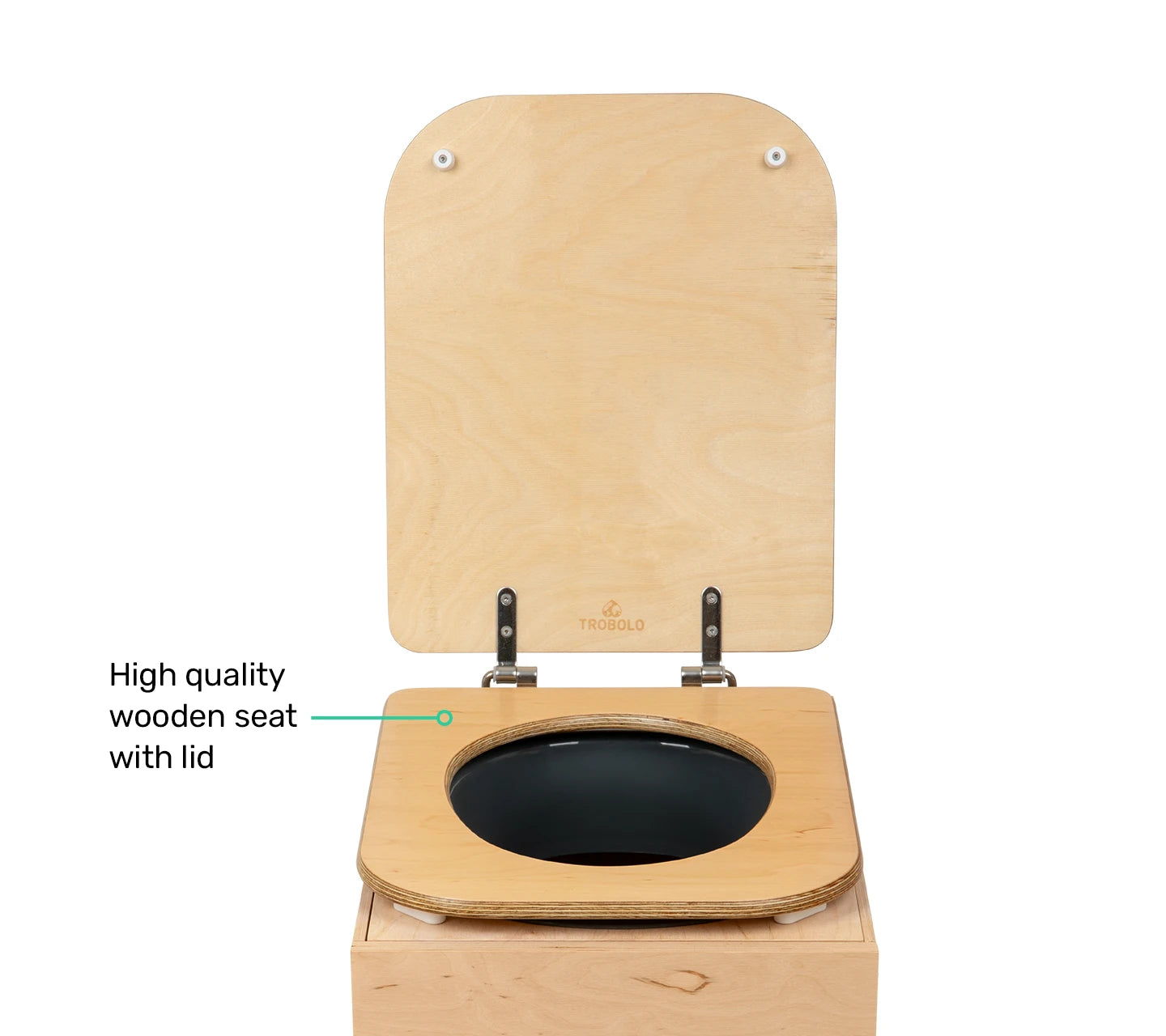 TROBOLO TeraBloem high-quality wooden seat with lid