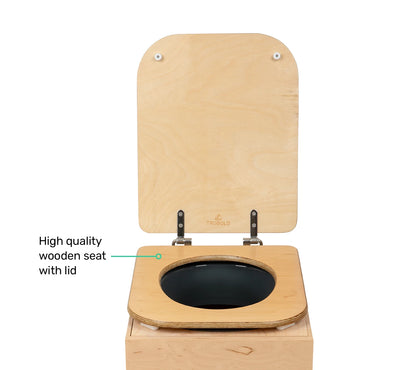 TROBOLO TeraBloem high-quality wooden seat with lid