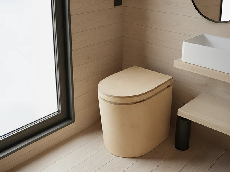TinyBloem elegent rounded composting toilet