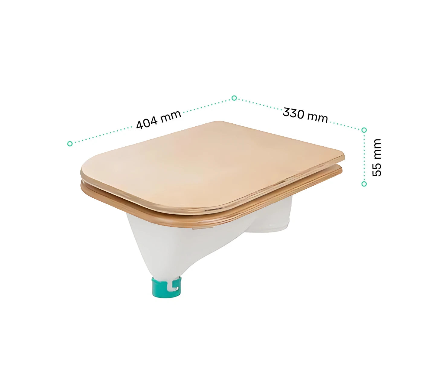 Composting toilet insert with wooden seat white dimensions