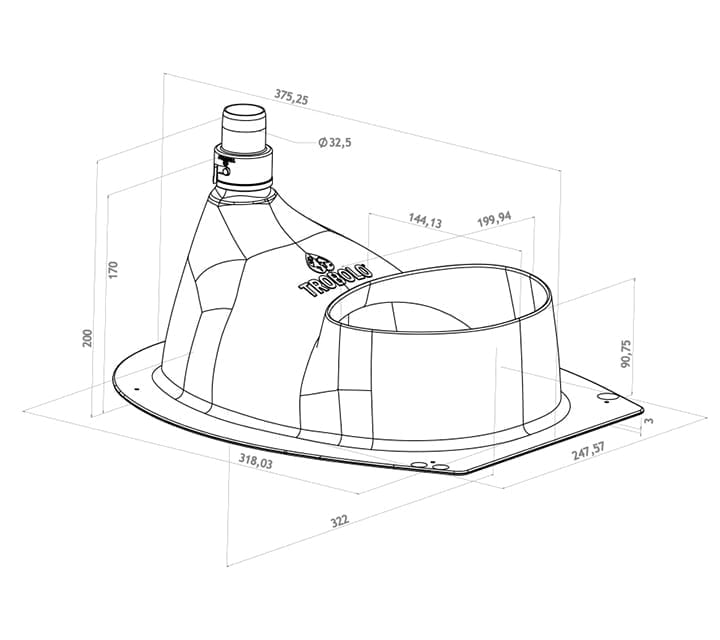 urine diverting toilets insert tchnical drawing all