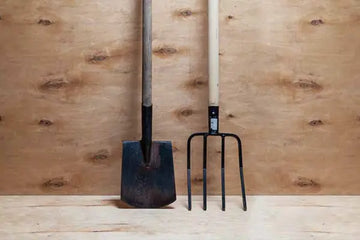 Pitchfork and shovel