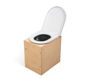 TROBOLO TeraBloem – Composting toilet and white plastic seat with lid