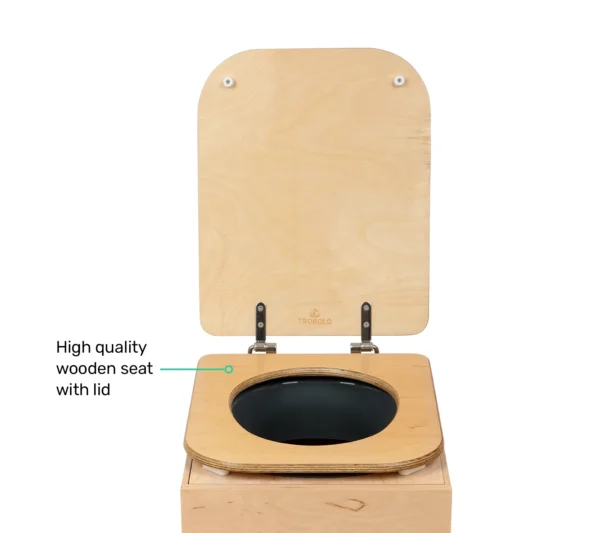 TROBOLO TeraBloem high-quality wooden seat with lid