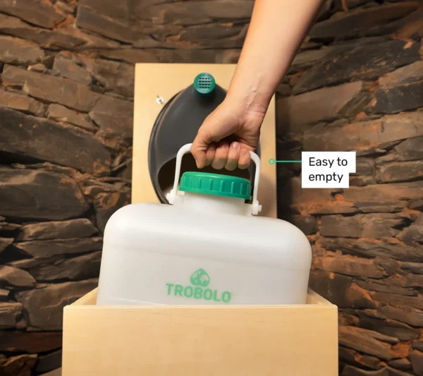 Hand holds TROBOLO TeraBlœm fluid container