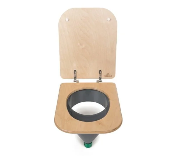 TROBOLO Urine diverter grey and wooden seat