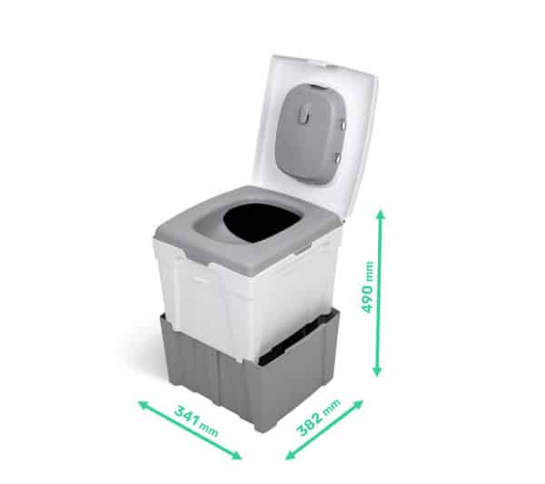 Dimensions de la toilette sèche mobile TROBOLO WandaGO Lite