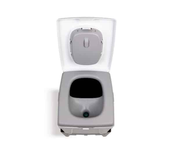 Composting toilet TROBOLO WandaGO – compact and ultralight mobile toilet – without water or chemicals, view from above