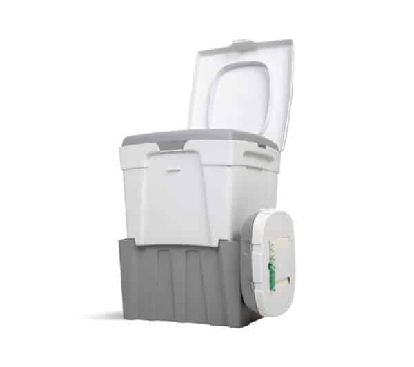 Toilette sèche TROBOLO WandaGO ouverte avec Distributeur de papier toilette