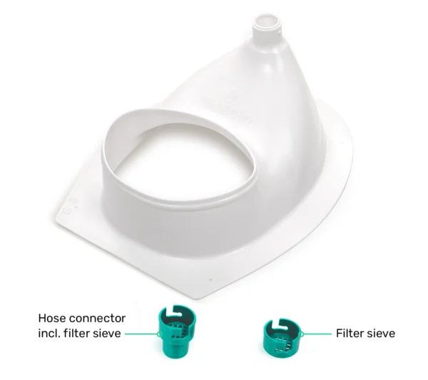 TROBOLO white composting toilet insert - filter sieve