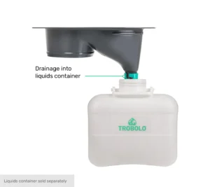 TROBOLO gray composting toilet insert – with liquid container