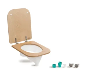 Urinabscheider weiß und Kunststoff-Toilettensitz
