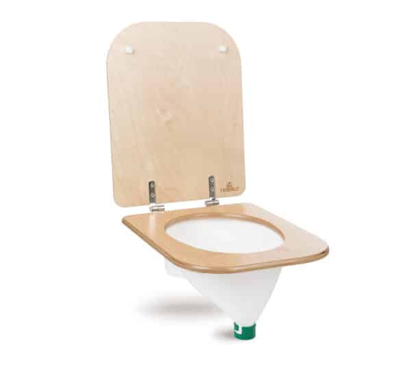 TROBOLO composting toilet insert (white) and wooden seat