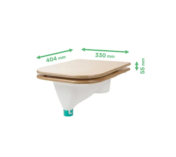 Urinabscheider weiß und Kunststoff-Toilettensitz - Dimension