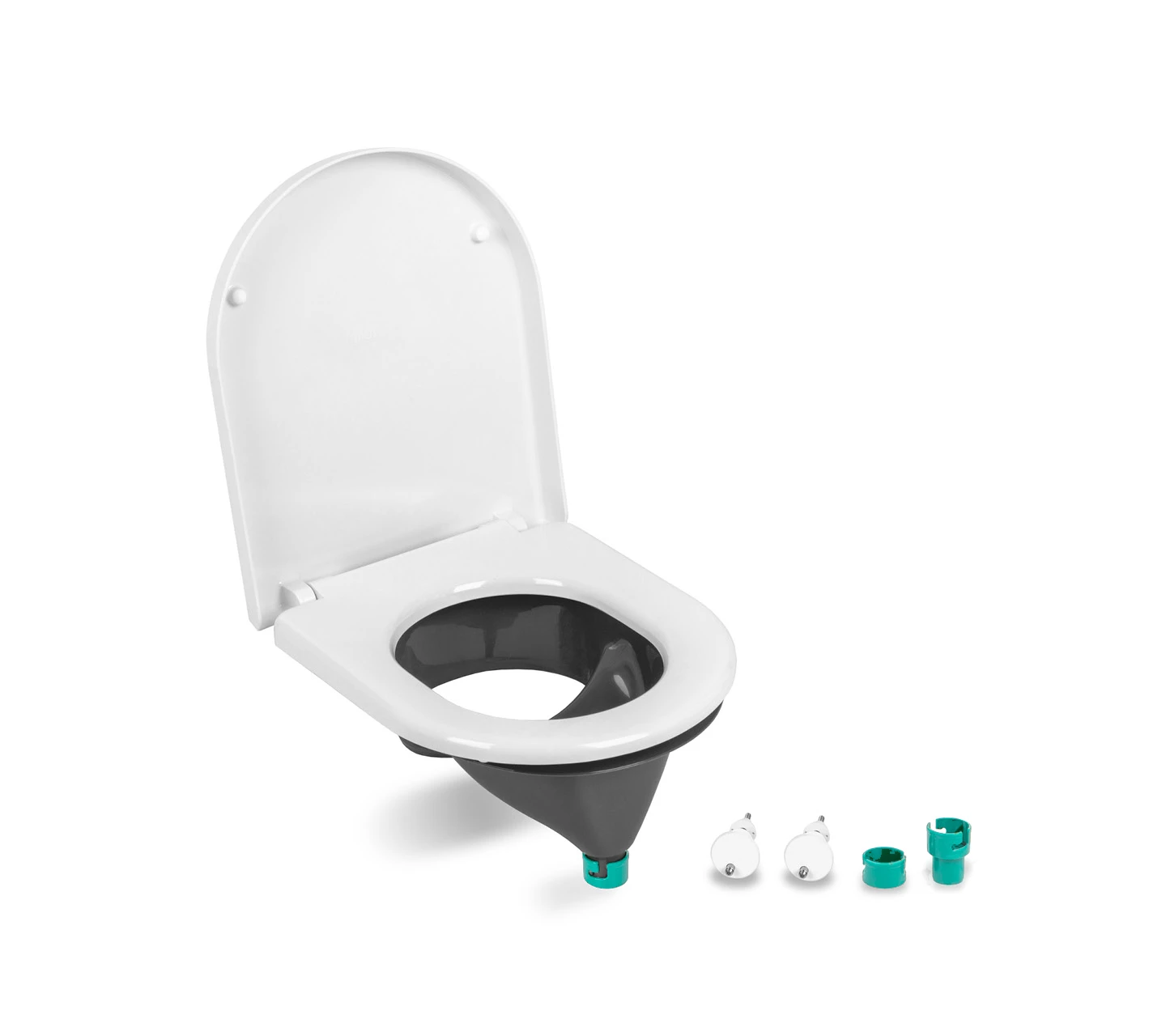 Séparateur pour toilette sèche gris ou blanc