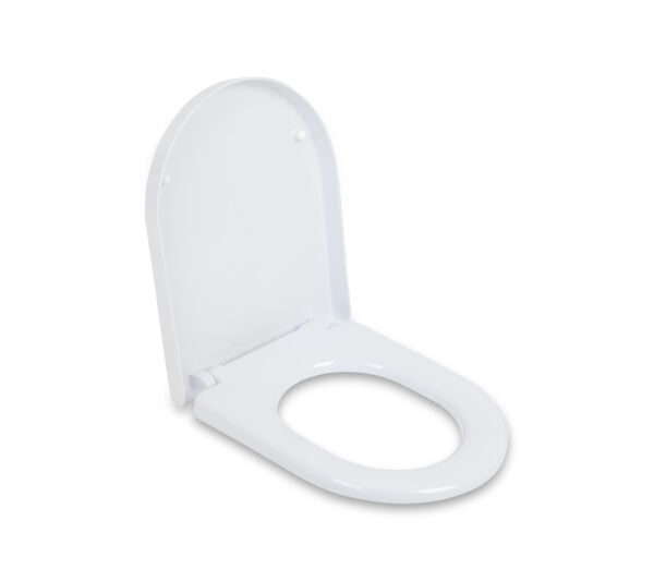 TROBOLO plastic toilet seat with lid, open and with white colour