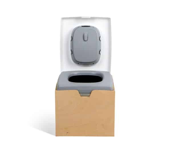 Mobile composting toilet TROBOLO TeraGO with toilet paper dispenser front view