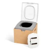 Mobile composting toilet TROBOLO TeraGO with toilet paper dispenser
